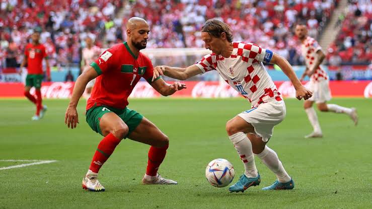 Game between Croatia and Morocco